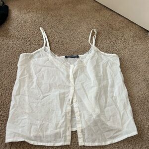 Brandy Melville Cream Button-Up Camisole